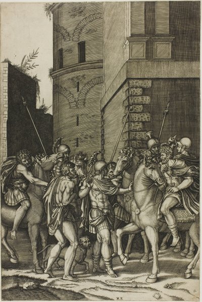 Der Kaiser befreit den Sklaven Androcles von Agostino dei Musi