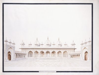 Die Moti Musjid im Fort von Agra, ca. 1815 von Agra School