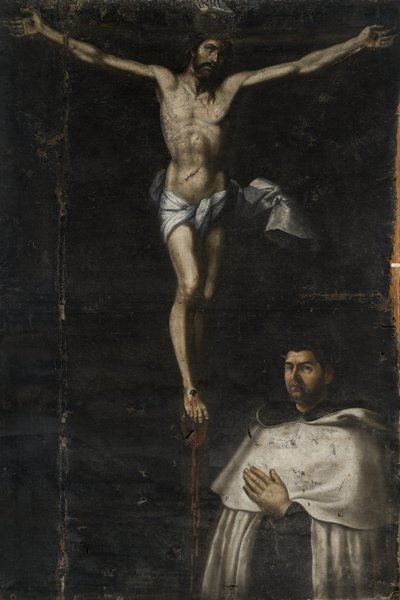 Gekreuzigter mit Johannes vom Kreuz von Agustín del Castillo