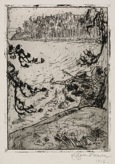 Landschaft am Seeufer von Akseli Gallen-Kallela