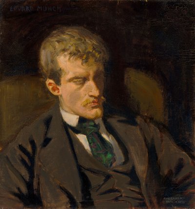 Porträt von Edvard Munch von Akseli Gallen-Kallela