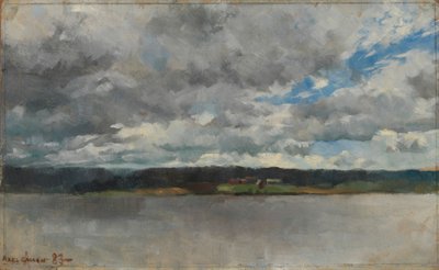 Regenwolken über einer Seelandschaft von Akseli Gallen-Kallela