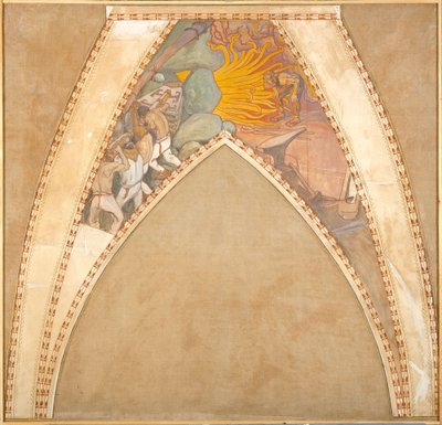 Das Schmieden des Sampo, Skizze für die Kuppelfresken des finnischen Pavillons auf der Weltausstellung 1900 in Paris von Akseli Gallen-Kallela