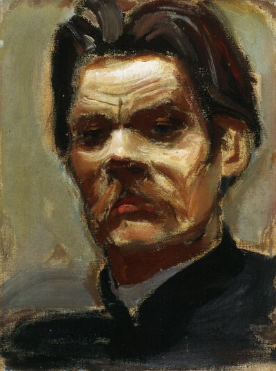 Porträt des Autors Maxim Gorki 1868-1939, 1906 von Akseli Gallen Kallela