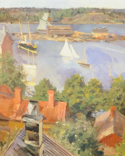 Nordhafen, Helsinki von Akseli Gallen-Kallela, Finnland 19. Jahrhundert (Detail) von Akseli Valdemar Gallen Kallela