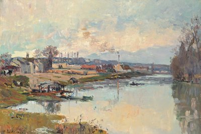 Die Seine bei Port Marly von Albert Charles Lebourg