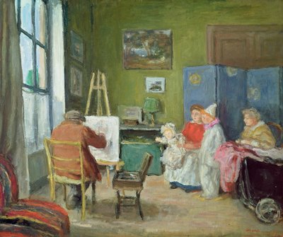 Renoir malt seine Familie, Rue Caulaincourt von Albert Andre