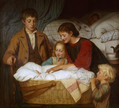 Das Neugeborene von Albert Anker