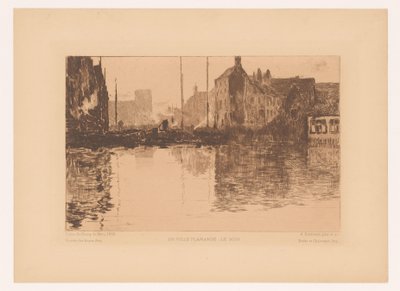Hafenansicht in Flandern von Albert Baertsoen