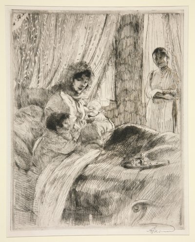 Das Frühstück (oder Glückliche Mutterschaft) von Albert Besnard