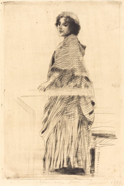Frau in einem Umhang von Albert Besnard