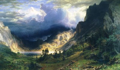 Ein Sturm in den Rocky Mountains - Mt. Rosalie von Albert Bierstadt