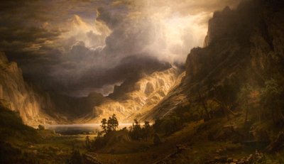 Ein Sturm in den Rocky Mountains, Mt. Rosalie von Albert Bierstadt