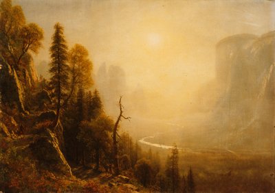Studie für Yosemite Valley, Glacier Point Trail von Albert Bierstadt