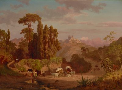 Blick auf Subiaco, Italien von Albert Bierstadt