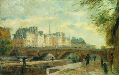 Die Neue Brücke der Stadt von Albert Charles Lebourg