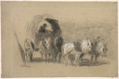 Un Chariot de farinier Ein Müllerwagen, ca. 1895 von Albert Charles Lebourg