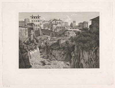 Ansicht von Tivoli, mit dem Tempel der Vesta in der Ferne von Albert Christoph Dies