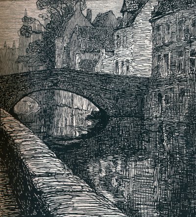 Brügge: Le Quai Vert Der Grüne Kai, 1916, 1917 von Albert Delstanche