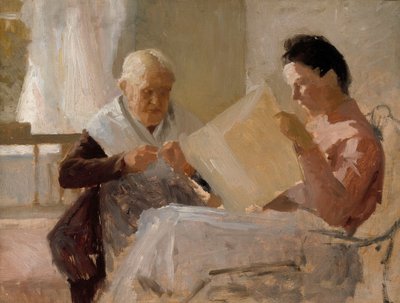 Annie Edelfelt mit Fredrika Snygg von Albert Edelfelt