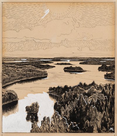 Der Saimaa-See aus dem Gedicht „Der fünfte Juli“ von Albert Edelfelt
