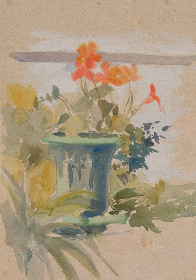 Pelargonien auf der Terrasse von Albert Edelfelt