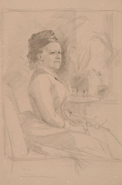 Porträtstudie der Kommerzienrätin Sinebrychoff von Albert Edelfelt