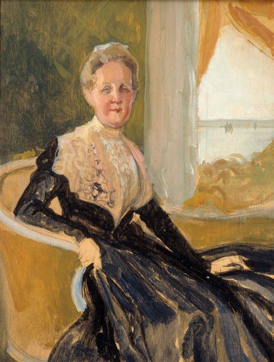 Porträt der Gräfin Elisabeth Wachtmaister, Kompositionsskizze von Albert Edelfelt