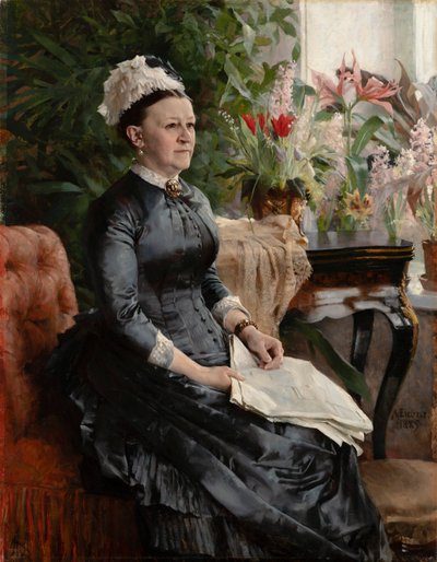 Porträt von Frau Anna Sinebrychoff von Albert Edelfelt