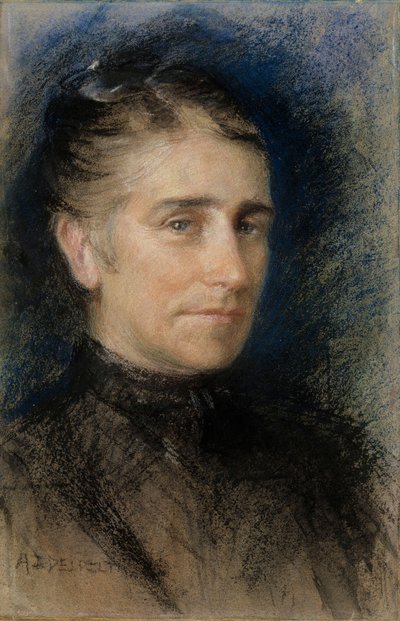 Porträt von Frau Emilie Krohn von Albert Edelfelt