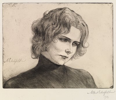Porträt der Schauspielerin Elli Grahn-Niska von Albert Edelfelt