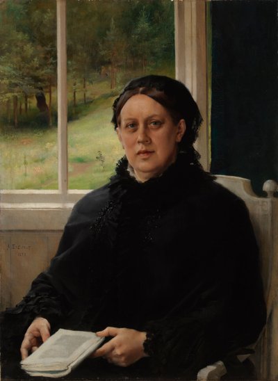 Porträt der Mutter des Künstlers, Alexandra Edelfelt von Albert Edelfelt