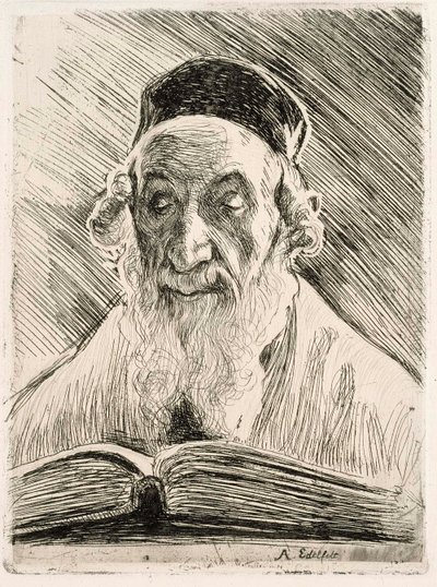 Rabbi beim Lesen von Albert Edelfelt