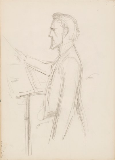 Robert Kajanus, Skizze für ein Porträt von Albert Edelfelt