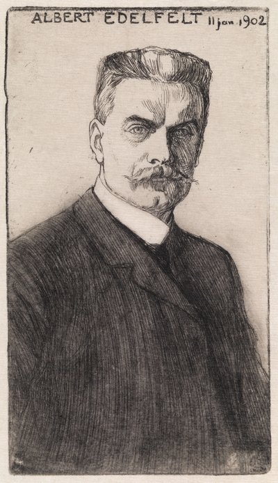 Selbstporträt von Albert Edelfelt