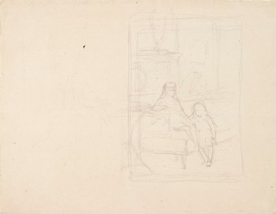 Skizze für Michael und Xenia, Kinder von Zar Alexander III von Albert Edelfelt