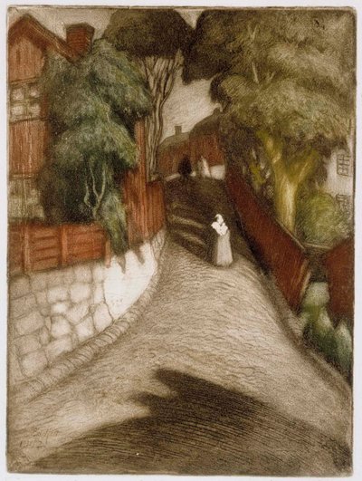 Straße in Porvoo von Albert Edelfelt