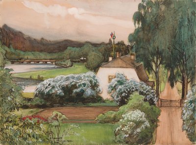 Das Haus des Vorarbeiters auf dem Saari-Anwesen von Albert Edelfelt