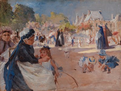 Der Jardin du Luxembourg, Paris, endgültige Studie von Albert Edelfelt