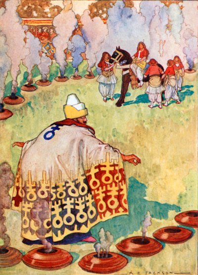 Handvoll Weihrauch in die Kohlenbecken werfen von Albert Edward Jackson