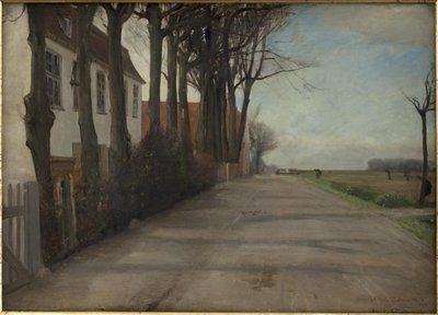 Die Straße führt an "Store Godthaab" vorbei, einem Landhaus in der Nähe von Kopenhagen von Albert Gottschalk