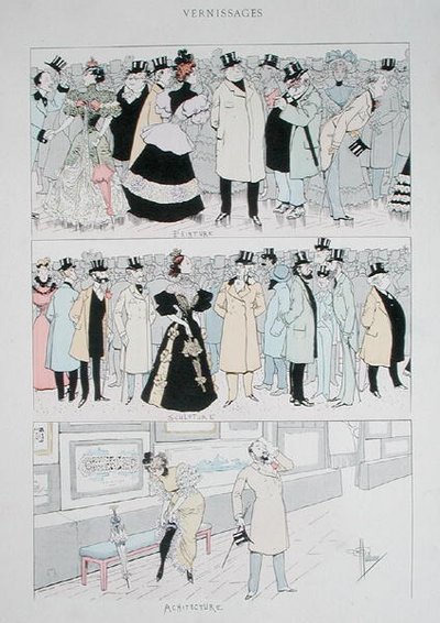 Galerieeröffnungen, ca. 1900 von Albert Guillaume