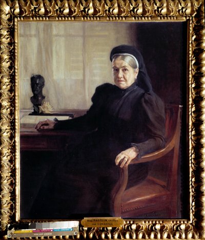 Porträt von Madame Pasteur (1854-1905), Witwe des französischen Arztes Louis Pasteur (1822-1895) im Jahr 1899 Gemälde von Albert Edelfelt (1854-1905) 1899 Paris, Musée Pasteur von Albert Gustaf Aristides Edelfelt