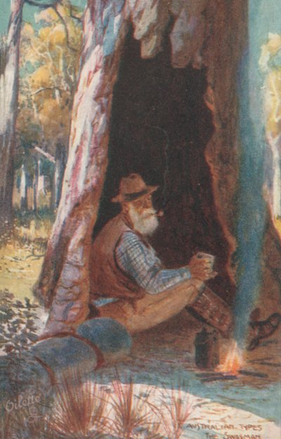Australische Typen: Der Swagman von Albert Henry Fullwood