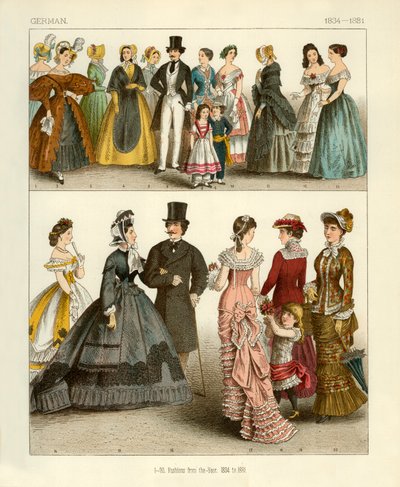 Deutsche Kostüme 1834-1881 von Albert Kretschmer