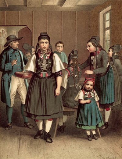 Deutsches Kostüm, Großherzogtum Hessen Amt Biedenkopf von Albert Kretschmer