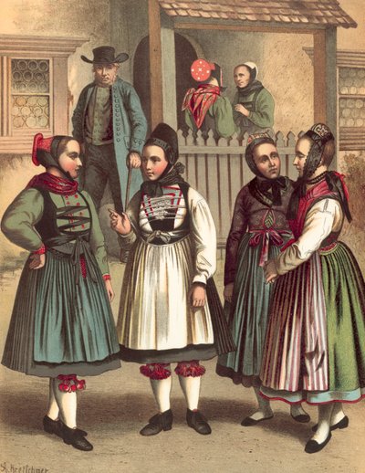 Deutsche Tracht, Großherzogtum Hessen, Amt Biedenkopf von Albert Kretschmer