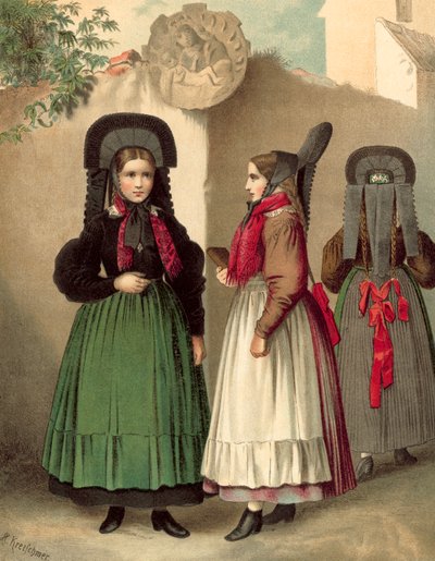 Deutsche Tracht, Württemberg um Rottweil von Albert Kretschmer