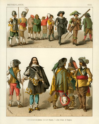 Niederländische Kostüme 1600 von Albert Kretschmer