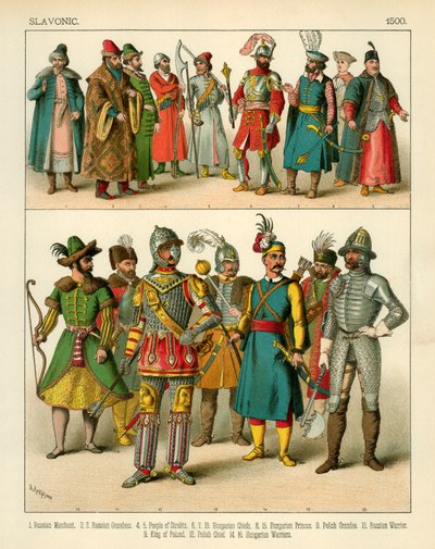 Slawische Tracht 1500 von Albert Kretschmer